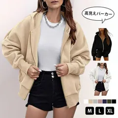 パーカー ジップアップ 未使用 レディース アウター 大きいサイズ ジップパーカー 長袖 フード 高見え ミドル丈 体型カバー 羽織り 軽い 秋