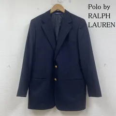 ポロバイラルフローレン テーラード ジャケット スーツ 2B シングル ブレザー 紺ブレ 金ボタン サイズ170 メンズ - ISItems【USED】【古着】【中古】50147731