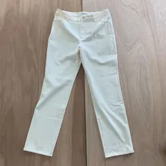 B-THREE ビースリー【白系スリムパンツ】レディース 38 きれいめ 無地 ストレッチ 上品カラー 通勤 美脚 シンプル