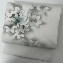 名古屋帯 正絹 塩瀬 美しい染めの花 九寸 MA-1576