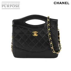 シャネル CHANEL マトラッセ 2way ハンド チェーン ショルダー バッグ ラムスキン ブラック ゴールド 金具 ヴィンテージ 90299853
