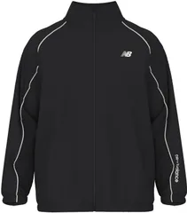 ニューバランス New Balance 53ウーブントラックジャケット 裏トリコット起毛 上着 裏起毛 3シーズン トレーニング ランニング ジョギング ジム ウォームアップ ウエア ルーズシルエット  AMJ53171 BK ブラック