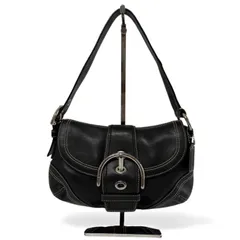 Coach Vintage y2k Soho Hobo Shoulder Bag Black Leather Handbag Purse Satchel  ソーホー ホーボー フラップ ワンショルダー ショルダーバッグ ハンドバッグ アクセサリーポーチ
