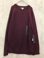 新品 Calvin Klein Jeans カルバンクライン 綿混 クルーネック ニット セーター sizeXL/えんじ ◇■◎メンズ