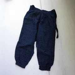 藍染 蚊絣 もんぺ 野良着 戦前 ジャパンヴィンテージ 木綿 手縫い ハンドメイド 古布