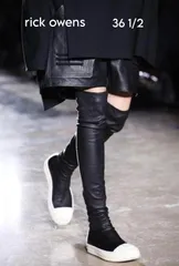 【rick owens】本革　KNEE HIGH STOCKING SNEAKS 36 1/2