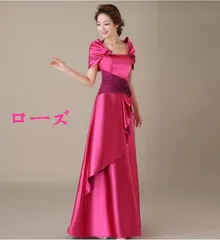 ★7L(6XL) ローズ ドレス 二次会 花嫁 キャバ ステージ衣装 ロングドレス 演奏会 発表会 結婚式 パーティードレス 大人 お呼ばれ 謝恩会 花嫁 ドレス ブライズメイド ドレス ワンピース ブライダル 大きいサイズ レディース da229s1