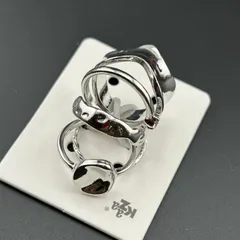 【新品】アクセサリー 指輪 シルバー カラー シンプル ４本セット◆