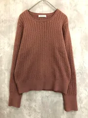 NATURAL BEAUTY BASIC ナチュラルビューティーベーシック ミニケーブル 袖ボタン ニット セーター sizeM/ピンク系 ◇■ レディース