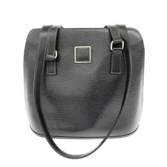 NINA RICCI ニナリッチ ショルダートートバッグ  ロゴプレート/型押しレザー ヴィンテージ   ブラック レディース / 240001174851