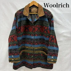 90s USA製 ウールリッチ ネイティブボーダー ウールジャケット L 2026年最新】ウールリッチ WOOLRICH ネイティブボーダーの人気アイテム