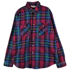 古着 70~80年代 フィールドアンドストリーム FIELD&STREAM 長袖 フランネルチェックシャツ USA製 メンズXL相当 ヴィンテージ/eaa602657