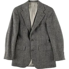 古着 90年代 ラルフローレン Ralph Lauren POLO UNIVERSITY ヘリンボーン ウールテーラードジャケット USA製 メンズS相当/eaa600342