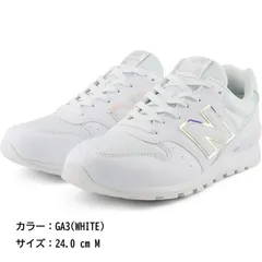 E0452◆未使用 new balance ニューバランス ユニセックス 子供 YC996 ジュニア ひも 男の子 女の子 キッズ シューズ スニーカー 通学 運動靴 靴 くつ 男女兼用 GA3(WHITE)・24.0 cm M