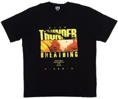 【中古】衣類 我妻善逸 グラフィックTシャツ ブラック Mサイズ 「鬼滅の刃×ユニクロ 第2弾」
