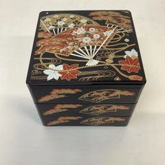 紅葉柄 三段重箱 漆器風 - メルカリ