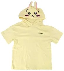 【中古】衣類 うさぎ 半袖プルパーカー ホワイト Lサイズ 「ちいかわ なんか小さくてかわいいやつ×しまむら」