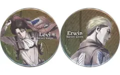 【中古】バッジ・ピンズ リヴァイ＆エルヴィン 缶バッジセット(2個組) 「進撃の巨人」