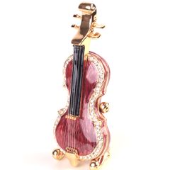 【新品 未使用】ジュエリーボックス バイオリン 楽器 ブラウン ピィアース クリスマス EX3941