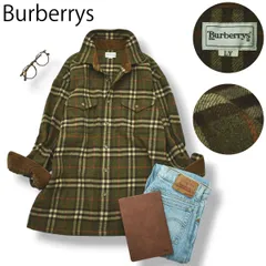 90s ヴィンテージ 日本製 バーバリー Burberrys 長袖 ネルシャツ LY チェック柄 オリーブ系 メンズ レディース ユニセックス 男女兼用 トラッド カジュアル ワーク