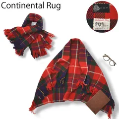 【チェコスロバキア製 】 コンチネンタルラグ Continental Rug ひざ掛け ブランケット ショール タータンチェック柄 メンズ レディース ユニセックス 男女兼用 トラッド 普段使い
