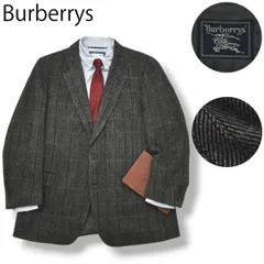 【人気】  90sヴィンテージ バーバリー Burberrys シングル 2B テーラードジャケット ブレザー 秋冬 ヘリンボーン 柄 チェック柄 グレー  メンズ トラッド ビジカジ