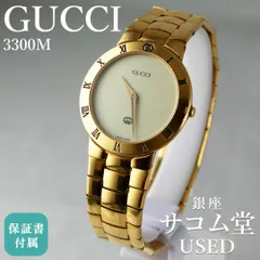 【稼働】美品 グッチ GUCCI 3300M ローマン メンズ ラウンド GG Gucci 3300M Men's Black Quartz Watch for sale online | eBay