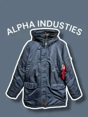 S/ アルファ インダストリーズ N-3B ミリタリー フライトジャケット ネイビー /1016
