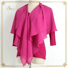 社交ダンス 衣装 トップス パープル系 ジャンティ gentil 紫 無地 フリル 明るい 上品 かわいい ブラウス 特徴的 伸縮 ストレッチ レッスン 練習 華やか 七分袖 Vネック