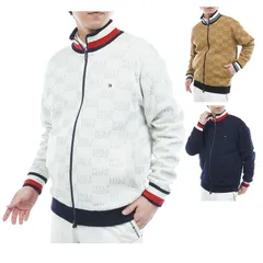 トミーヒルフィガー ゴルフ ブルゾン メンズ 長袖 ジャケット リバーシブルジャケット ニット フルジップ 防風 リバーシブル 軽量 ゴルフウェア ブランド 無地 春 秋 冬 THMA574