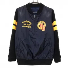 パーリーゲイツ 異素材中綿ブルゾン ダークネイビー×オレンジ ハーフジップ 袖ニット レディース 1(M) ゴルフウェア PEARLY GATES