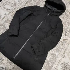 UNIQLO　ユニクロ  シームレスダウンジャケット ダウンコート　レディース　L　ブラック　BLACK　黒　ロングコート　ジャケット　中古　古着