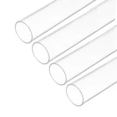 uxcell アクリルパイプ 透明 硬質丸管 ランプとランタン用 水冷システム用 内径31mm 外径35mm 全長25cm 4本
