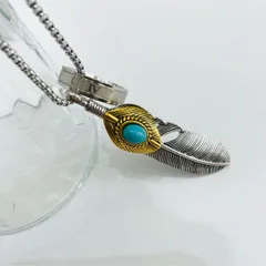 【海外限定品】リングフェザーネックレスターコイズプレゼントメンズレディースアクセサリー