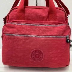 6785　Kipling キプリング　2way　ショルダーバッグ　ハンドバッグ　トートバッグ　ボストンバッグ　肩がけ　斜めがけ　クロスボディ　ポシェット　大容量　ピンク系　コーラル系　ナイロン　ユニセックス　メンズ　レディース