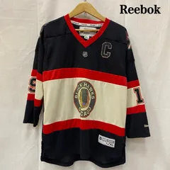 リーボック 90s black hawks ゲームシャツ アイスホッケー TOEWS 19  black×red YOUTH L メンズ - ISItems【USED】【古着】【中古】50147874のサムネイル