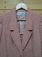 クリスチャンディオール レディース ウール チェック柄 ジャケット Mサイズ