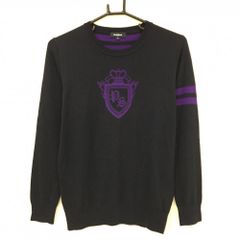 美品】パーリーゲイツ セーター グレー×白 ロゴ総柄 ニコちゃん