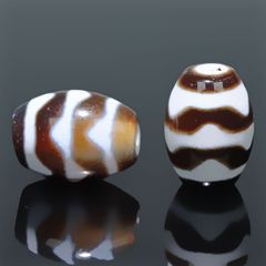 Z70-10〕【 天珠】約14x12mm 水紋天珠 開運 風水 【ランダム発送