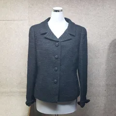 YUKI TORII ジャケット ツイード調デザイン ブラック系　表記サイズ：40 y7070s