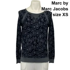 ◆ マークバイマークジェイコブス Marc by Marc Jacobs キャシディ セーター ニット レオパード 黒 コットン混 XS 5号 ユニセックス S5X613のサムネイル