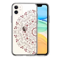 iPhone11 ケース クリア 曼荼羅 模様 2 スマホケース 側面ソフト 背面ハード ハイブリッド
