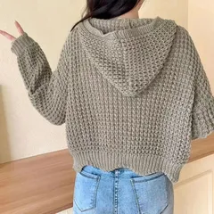 ニットパーカー 秋冬 カーディガン