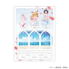 【新品/公式】小林さんちのメイドラゴン_アクリルジオラマ01/トール&カンナ&エルマ 水着ウェディングver.(描き下ろしイラスト) 公式グッズ colleizeのサムネイル