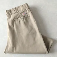■古着 Dickies 874DS ワークパンツ チノ ベージュ W36L32【D1626】