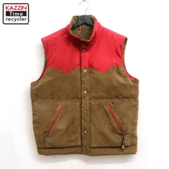 00s Eddie Bauer リバーシブル ナイロン切り替え コーデュロイ ダウンベスト メンズ 表記Lサイズ
