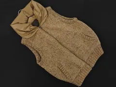 自由区 ニット 切替 リバーシブル ダウンベスト size38/ベージュ ◇■ レディース