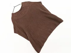 studio CLIP スタジオクリップ ボトルネック ニット ベスト sizeM/茶 ◇■ レディース