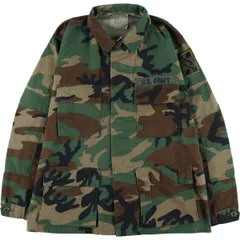 古着 80年代 米軍実品 迷彩柄 ウッドランドカモ リップストップ B.D.U ミリタリージャケット USA製 MEDIUM-REGULAR メンズM相当/eaa602498