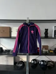 アディダス PURPLE パープル ピンク U ヨーロッパ トラックジャージ - XS